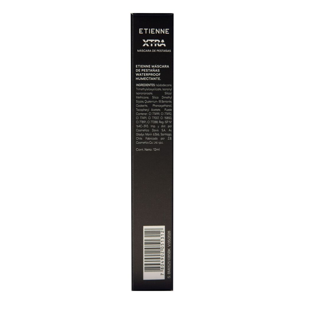 Mascara de pesta&ntilde;as Xtra Black Super Waterproof Etienne, , large image number 4