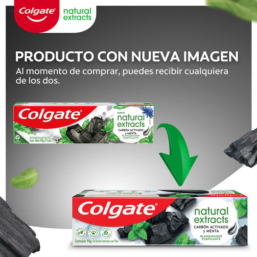 Pasta Dental Colgate Carbón Activado y Menta Naturals Extracts 90 g, , large image number 3