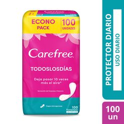 protectores diarios carefree® todos los dias x 100 un.