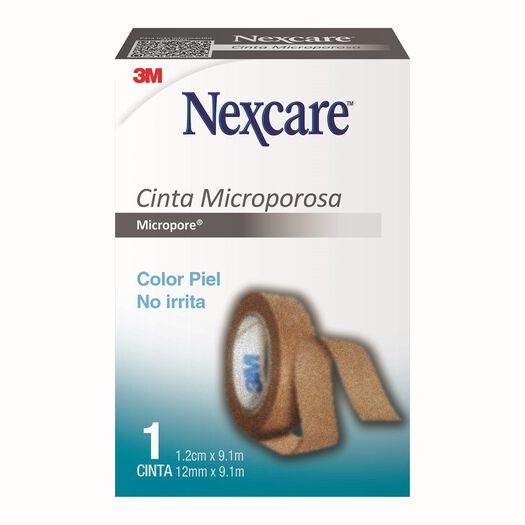 Cinta Micropore Nexcare Piel 12Mmx9.1M, , large image number 0