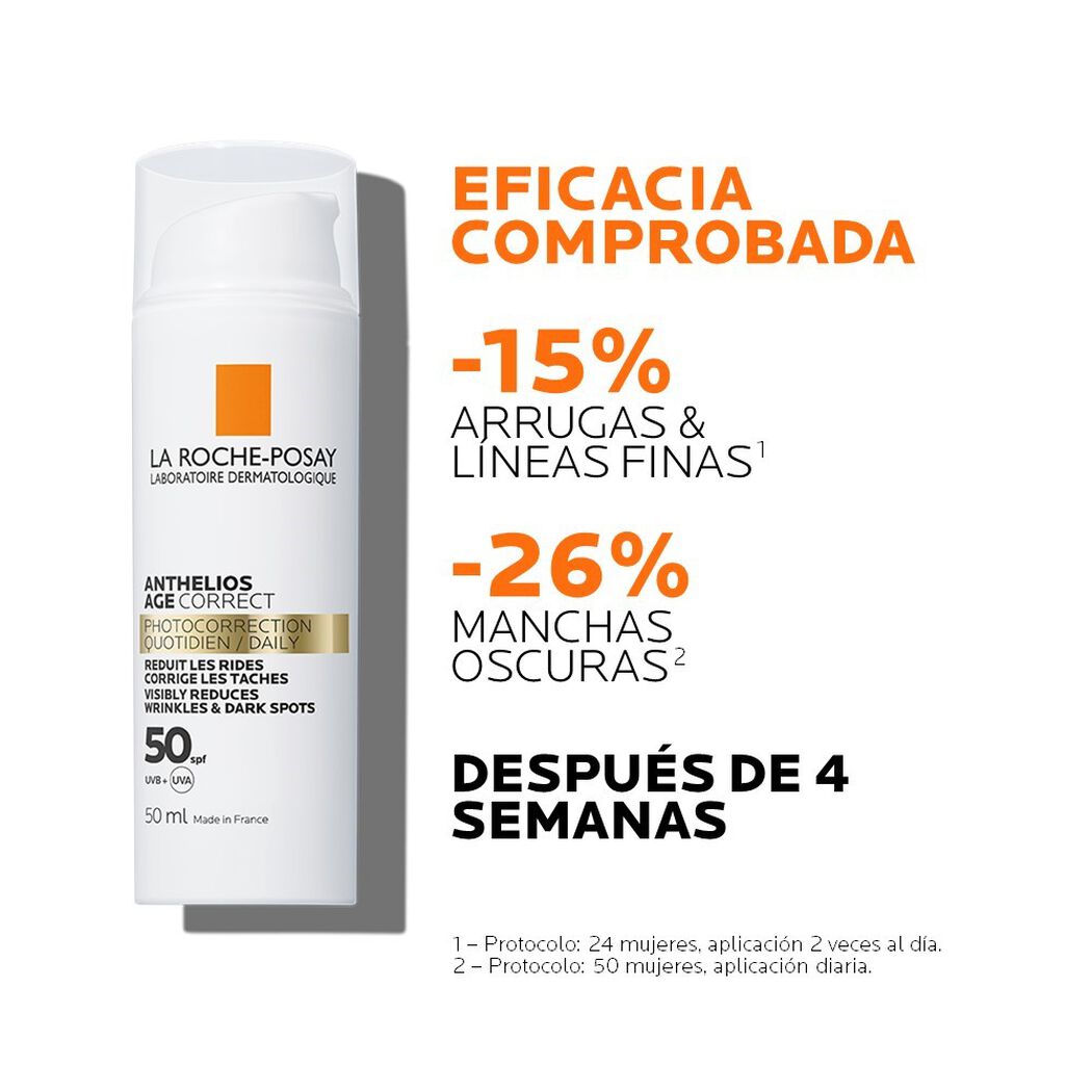 Protector Solar La Roche Posay Anthelios Age Correct Rostro FPS50+ 50 mL, , large image number 1