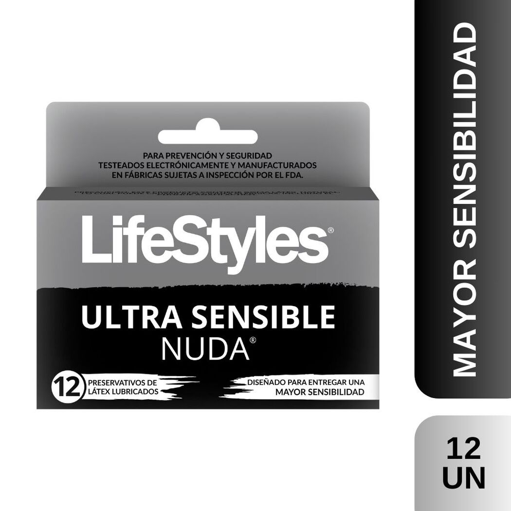 Preservativos Lifestyles Nuda 12 un, , large image number 0