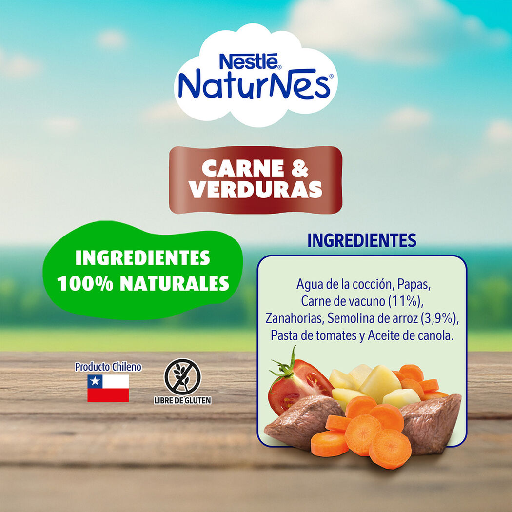 Colado Nestle Carne y Verduras 9+ Meses 215 g, , large image number 4