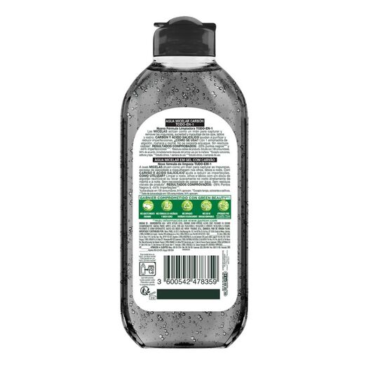 Agua Micelar Garnier de Carbón 400 ml, , large image number 1