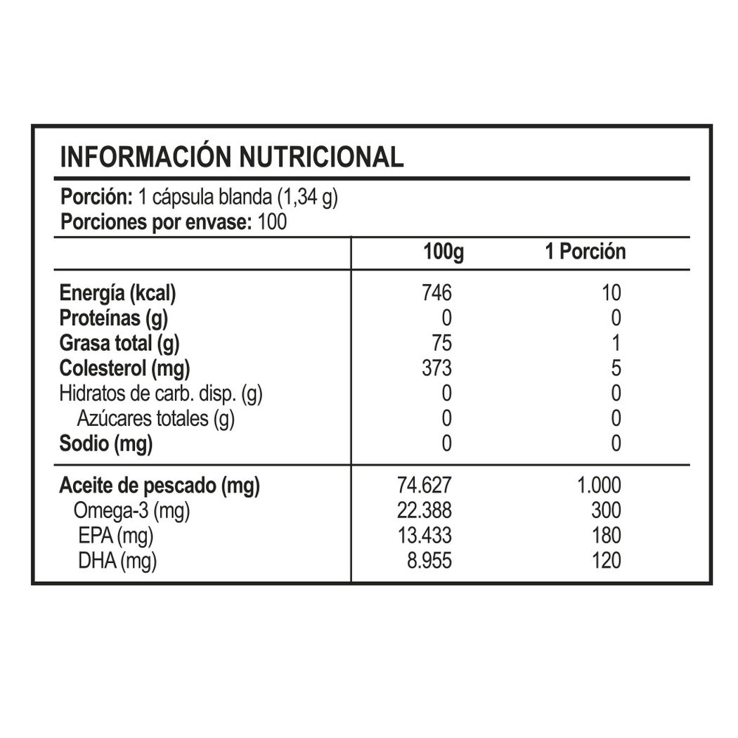 Vitaday Fish Oil 1000 Mg 100 Cápsulas, , large image number 1