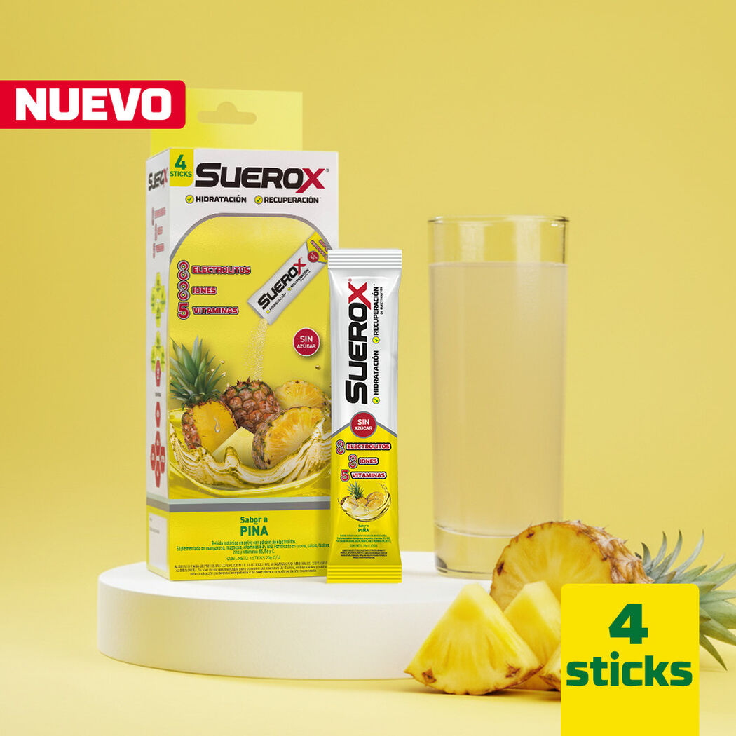 Suerox Polvo Ar&aacute;ndano Pi&ntilde;a Pack 4 Unidades de 80gr, , large image number 2