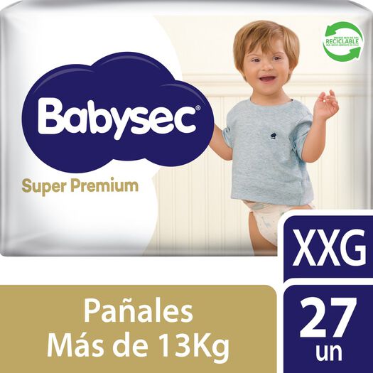 Pañal babysec super premium xxg 27 Unidades, , large image number 0