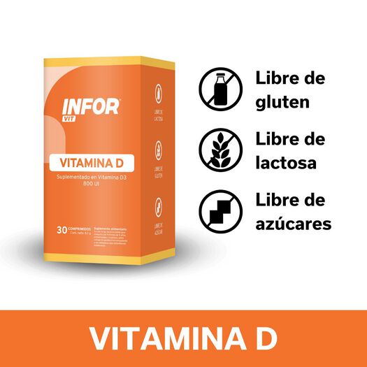 Infor D3 800 UI x 30 Comprimidos, , large image number 1