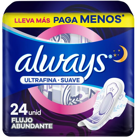 Toalla Higiénica Always Ultrafina Suave 24 un, , large image number 0