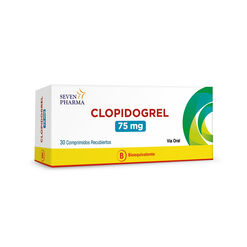 Clopidogrel 75 mg x 30 Comprimidos Recubiertos SEVEN PHARMA CHILE SPA