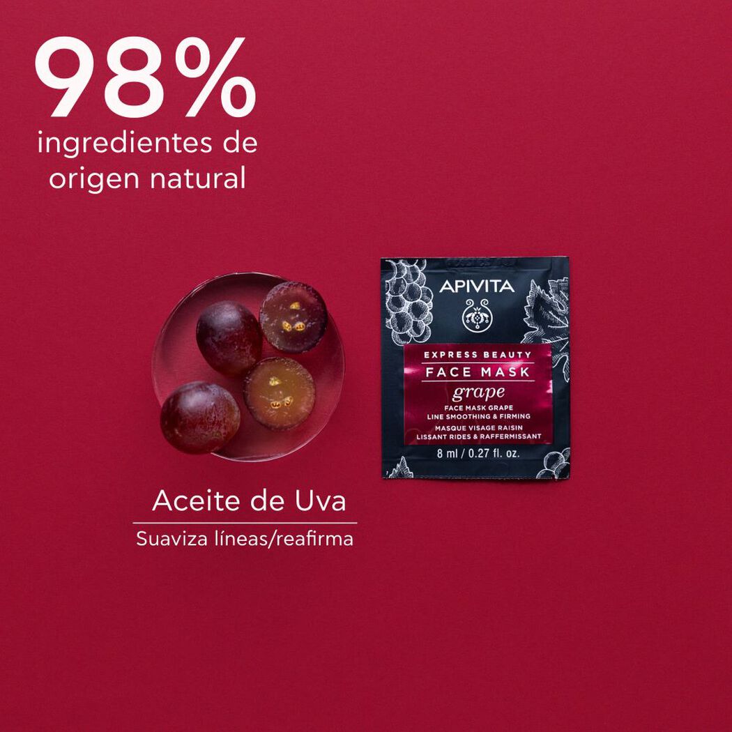 Mascarilla Antiedad con Uva de rostro 2x8ml Apivita, , large image number 3