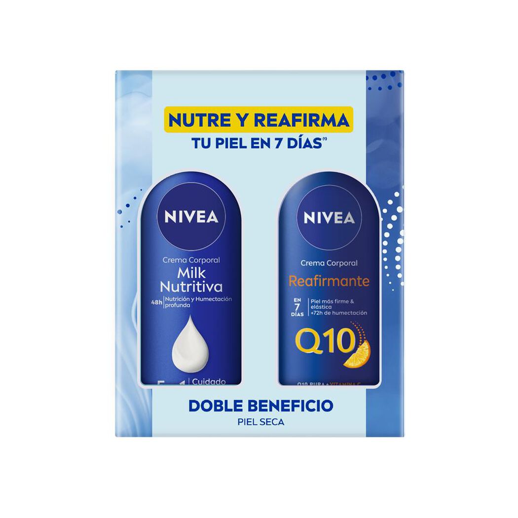 NIVEA Pack Crema Corporal Milk Nutritiva 400ml + Milk Q10 400ml, , large image number 1