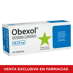 Obexol 18,75 mg x 30 Capsulas
