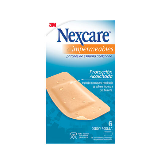 Parches Impermeables Acolchados y Flexibles Codo Rodilla, 6 un. Nexcare, , large image number 1
