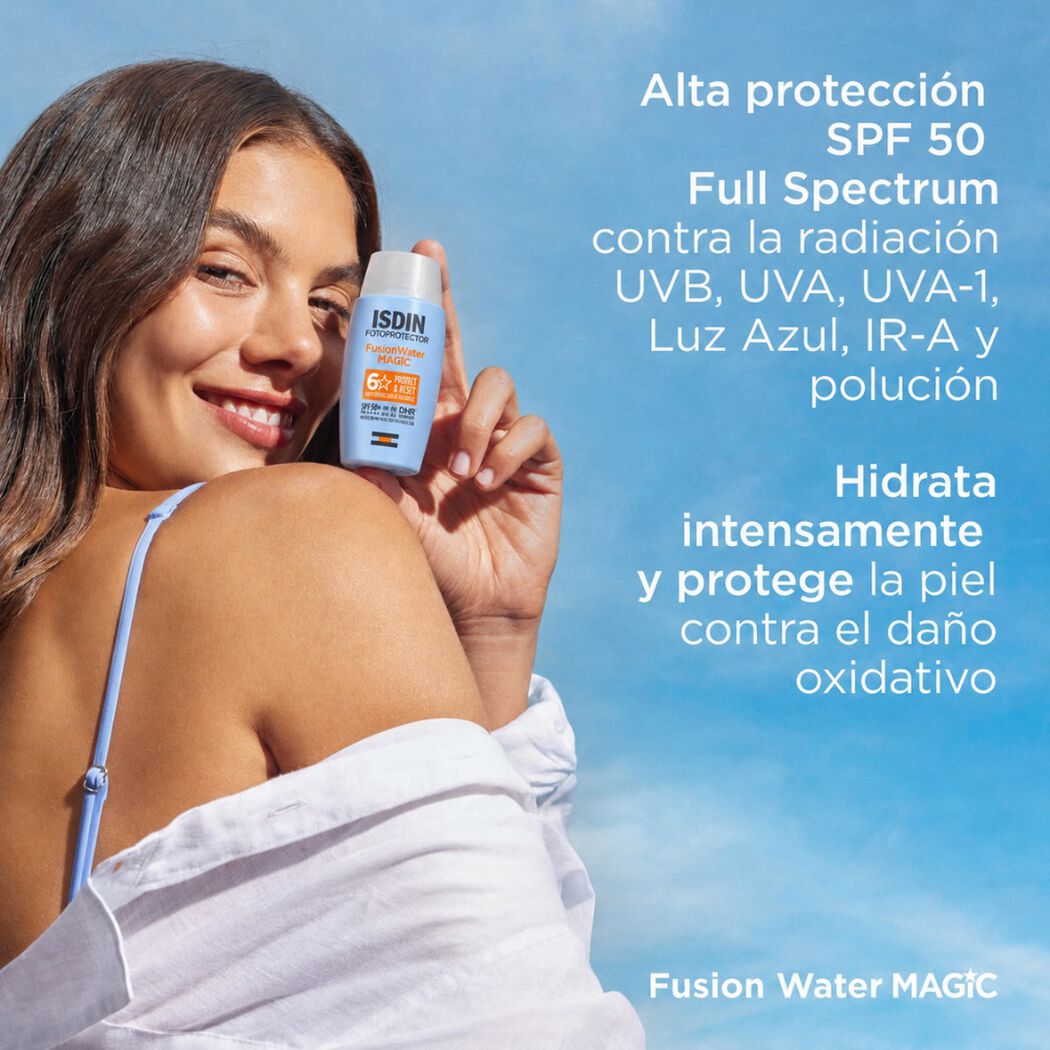 Protector Solar Facial ISDIN Fusion Water MAGIC FPS 50+ 50 ml, , large image number 1