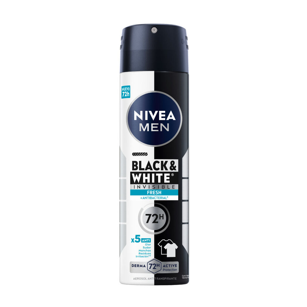 Desodorante Nivea Spray Black & White Fresh 150 mL, , large image number 0