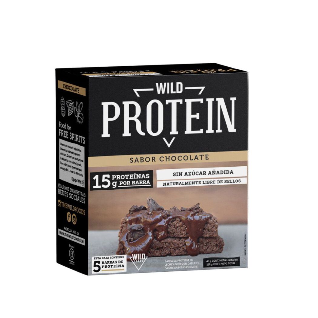 Wild Protein Chocolate 5Un X45G, , large image number 0