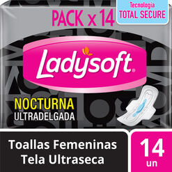 Toalla Femenina Ultra Delgada Nocturna Suave X14