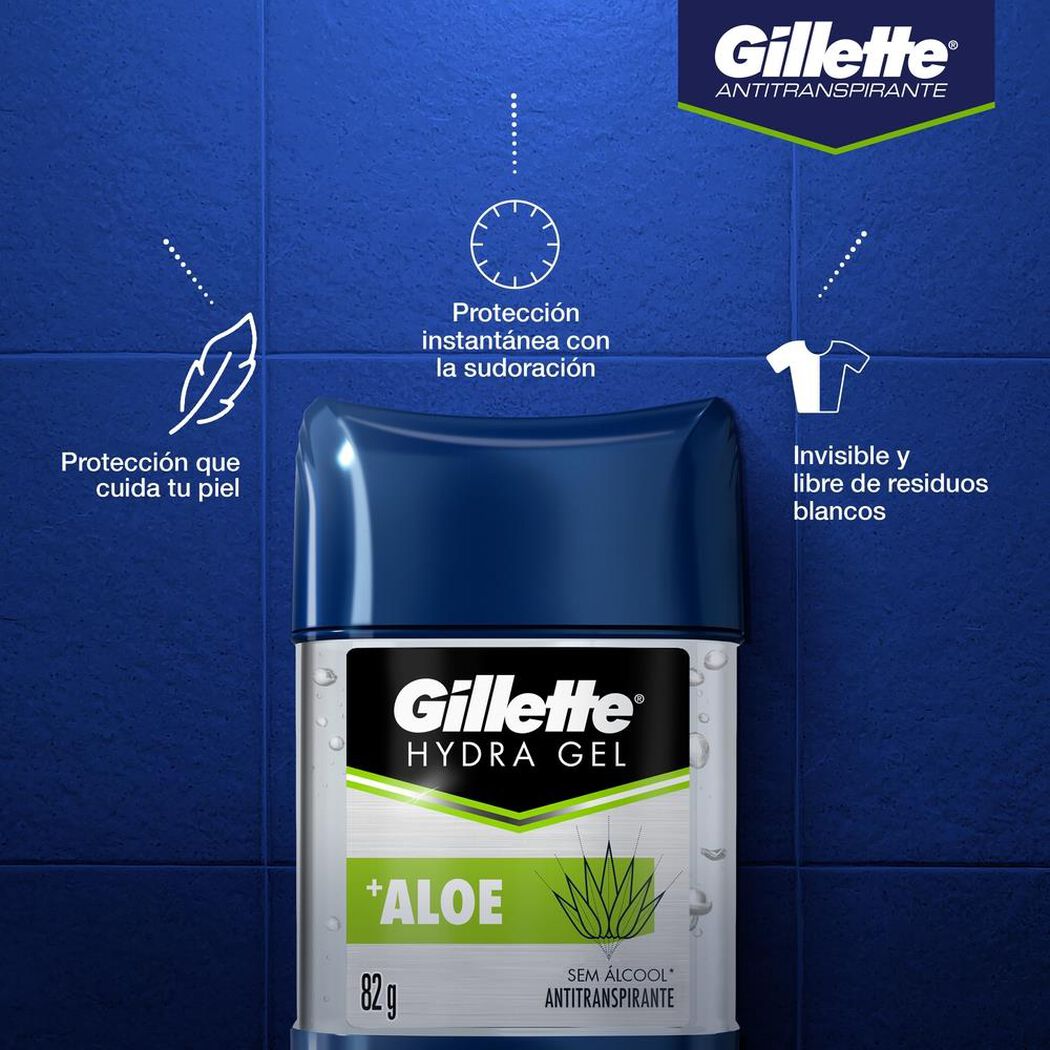 Desodorante Gel GilletA/S Aloe Vera 82 Gr, , large image number 1