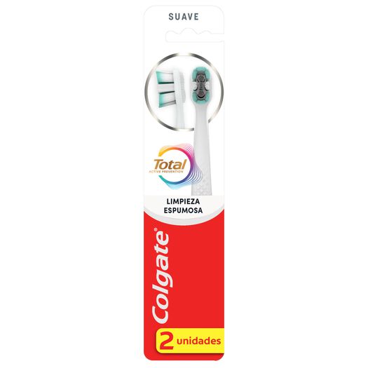 Cepillo de Dientes Colgate Total Limpieza Espumosa Suave 2 un, , large image number 1