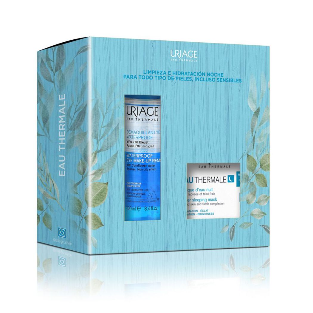 Uriage Set Mascarilla Agua Noche +Desmaquillante Ojos100Ml, , large image number 1
