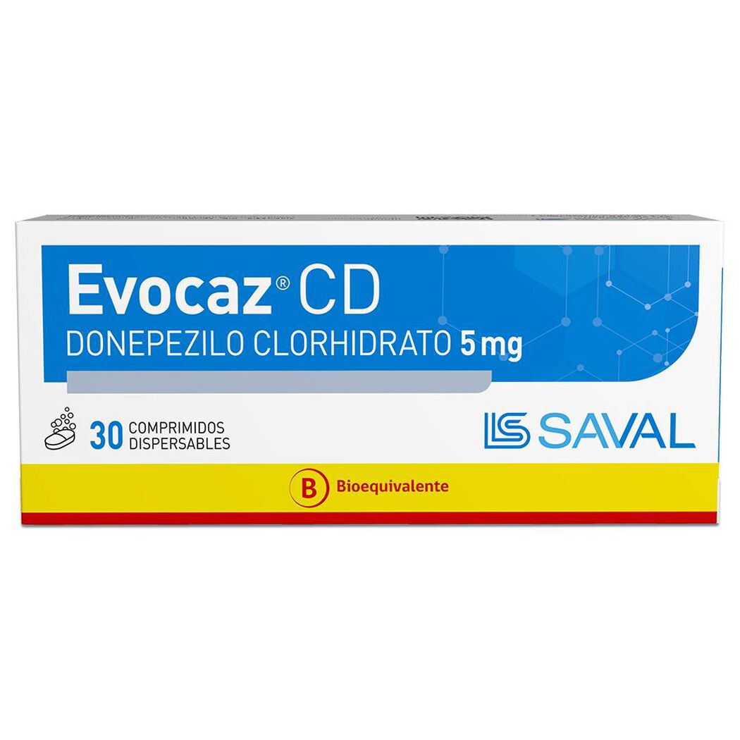 EVOCAZ CD Donepezilo clorhidrato 5 mg 30 comprimidos, , large image number 0
