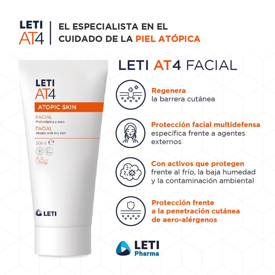 Leti At 4 Crema Facial x 50 mL Crema Tópica, , large image number 3
