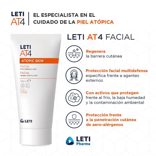 Leti At 4 Crema Facial x 50 mL Crema Tópica, , large image number 3
