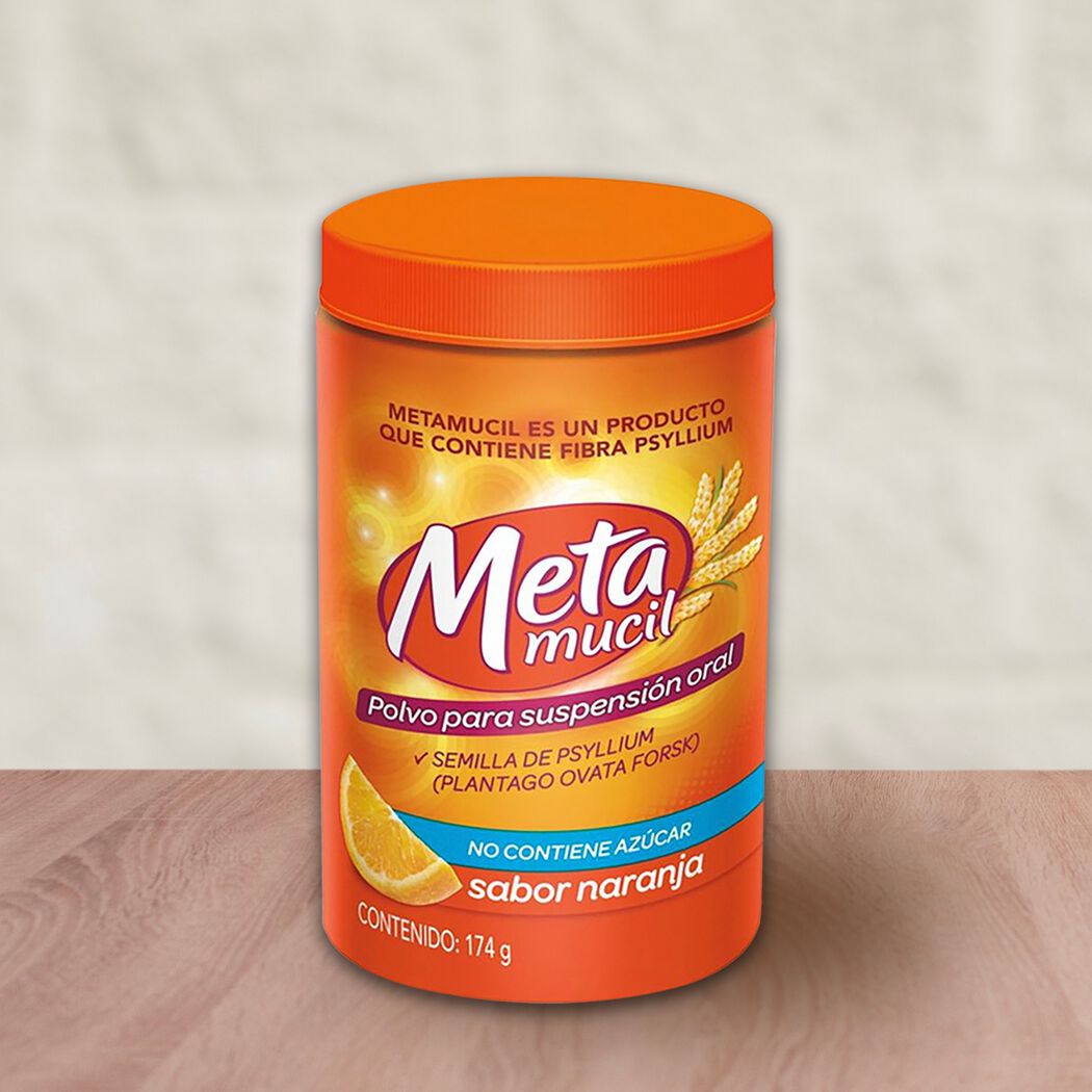 Metamucil Fibra Natural Soluble Sabor Naranja 174 g, , large image number 2