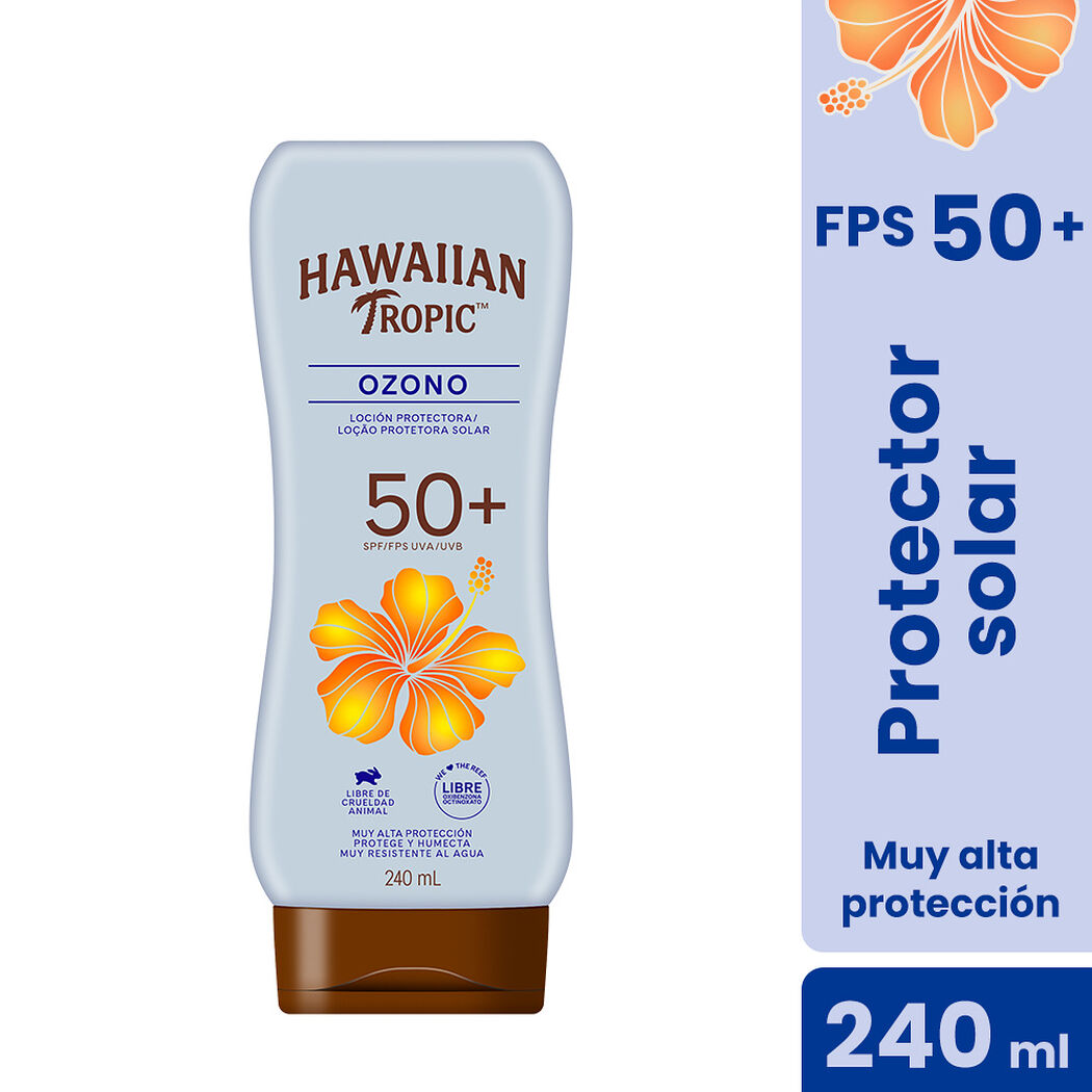 Protector Solar Hawaiian Tropic Ozono Loci&oacute;n FPS 50 240 mL, , large image number 0
