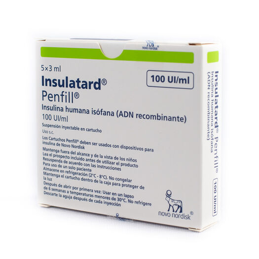 Insulina Insulatard HM Penfill 100 UI/mL Suspension Inyectable x 5 Unidades 3 mL, , large image number 0