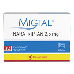 MIGTAL Naratriptán 2,5 mg 12 comprimidos