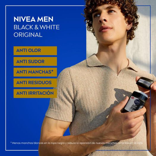 Desodorante Nivea Barra Black & White 50mL, , large image number 4