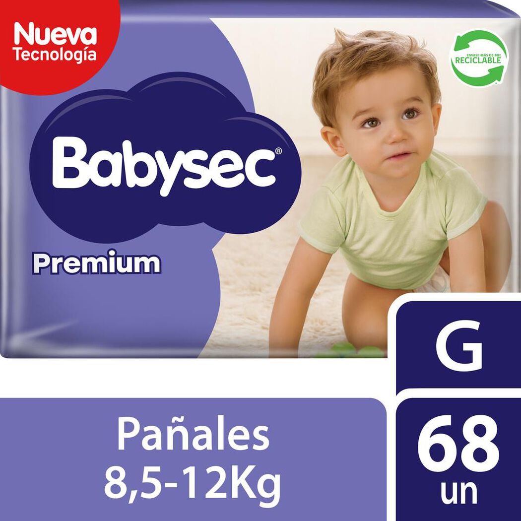 Pañales Babysec Premium XXG 68 un, , large image number 0