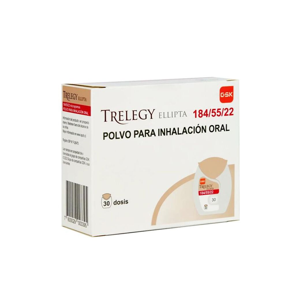 Trelegy Ellipta 184/55/22 Polvo para Inhalación 30 Dosis, , large image number 0