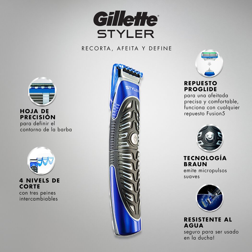 M&aacute;quina de Afeitar Gillette Fusion Styler 1 un, , large image number 1