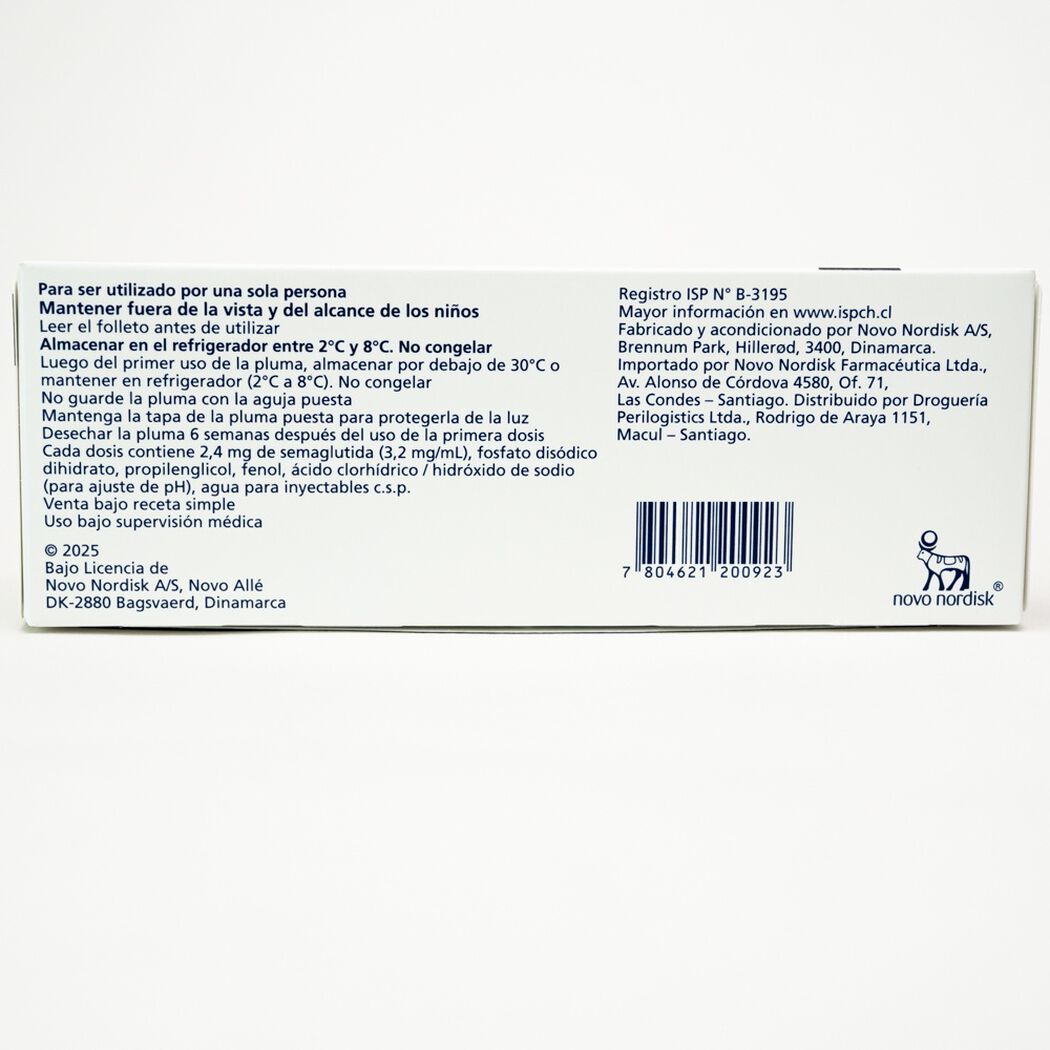 Wegovy Semaglutida 2.4mg/dosis Inyectable 1 Pluma Prellenada, , large image number 1