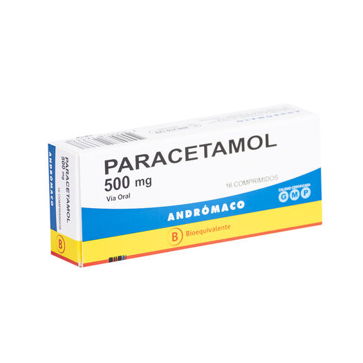 Paracetamol 500mg. Caja 16 Comp.Ad., , large image number 0