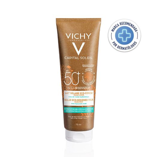 Prot Sol Vichy Capsol Ecomilk Fp50 75ml, , large image number 0