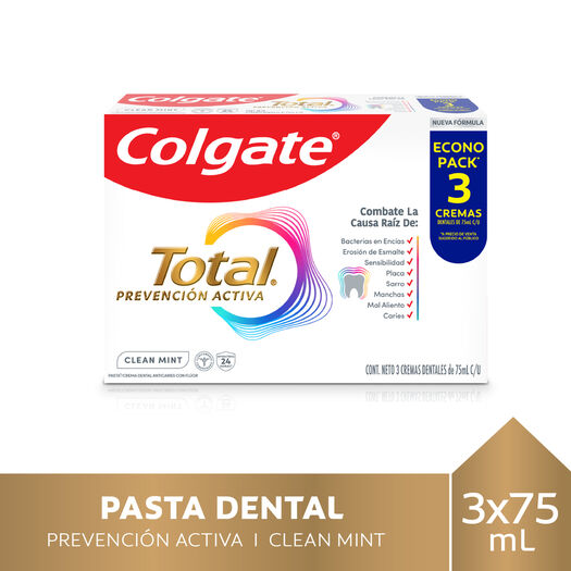 Pasta Dental Colgate Total Clean Mint 75 mL 3 un, , large image number 0