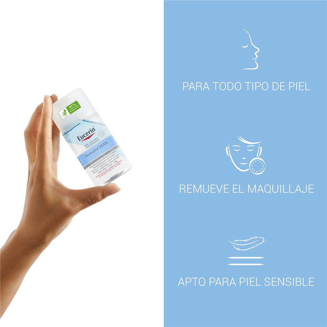 EUCERIN Desmaquillante Bifásico Ojos Dermatoclean 125 mL, , large image number 1