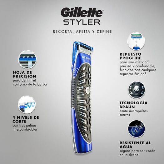Máquina de Afeitar Gillette Fusion Styler 1 un, , large image number 1
