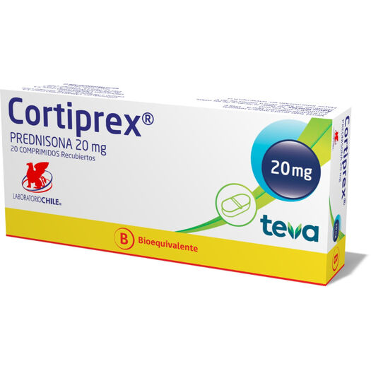 Cortiprex 20 mg x 20 Comprimidos Recubiertos, , large image number 0