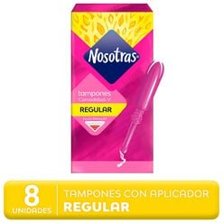 Nosotras Tampon Regular Con Aplicador x 8 Unidades