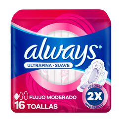 Toalla Higi&eacute;nica Always Ultrafina Suave 16 un