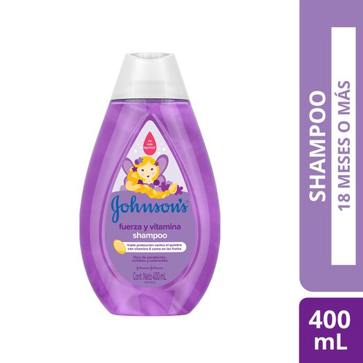 shampoo para niños johnsons® shampoo fuerza y vitamina x 400 ml., , large image number 0
