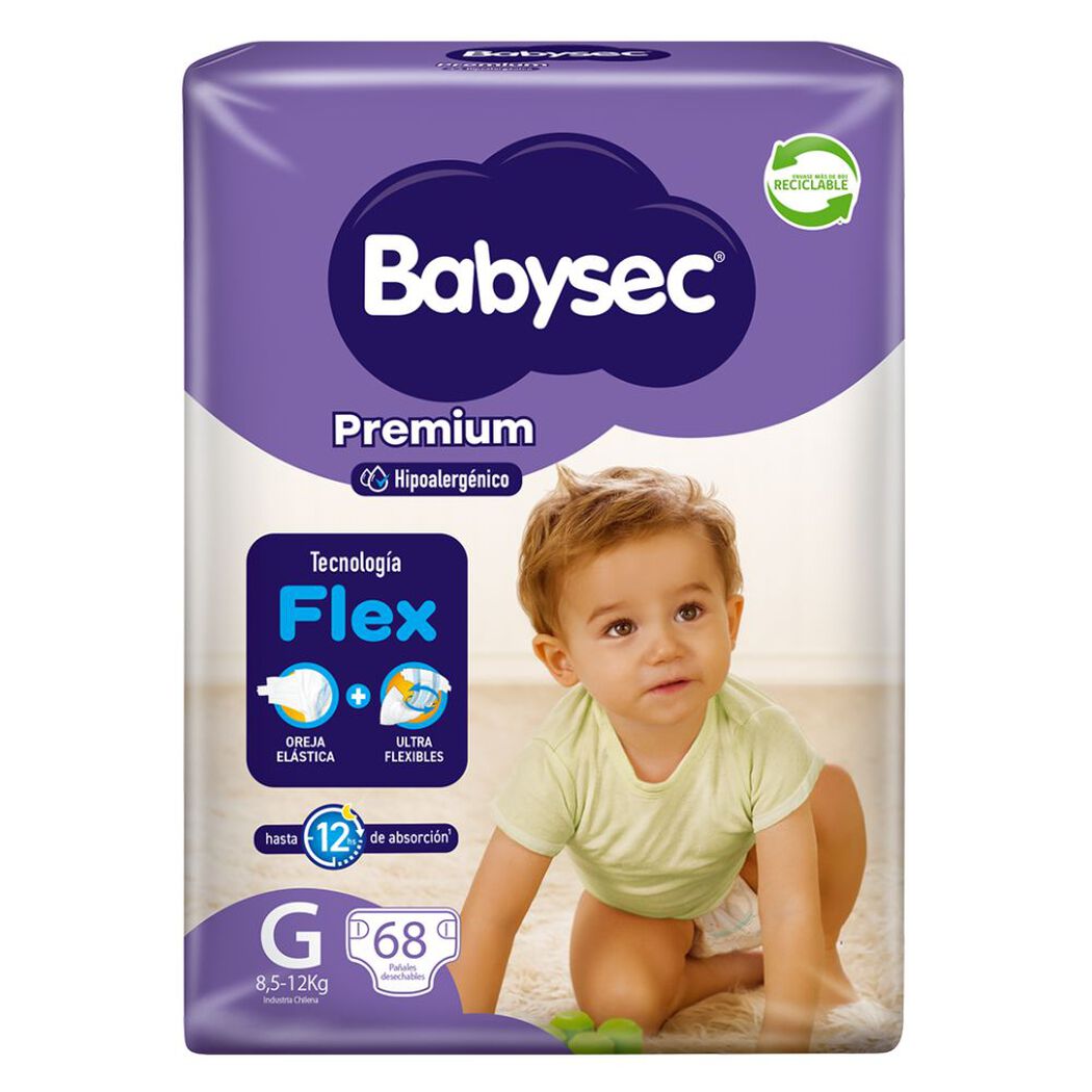 Pa&ntilde;ales Babysec Premium XXG 68 un, , large image number 1