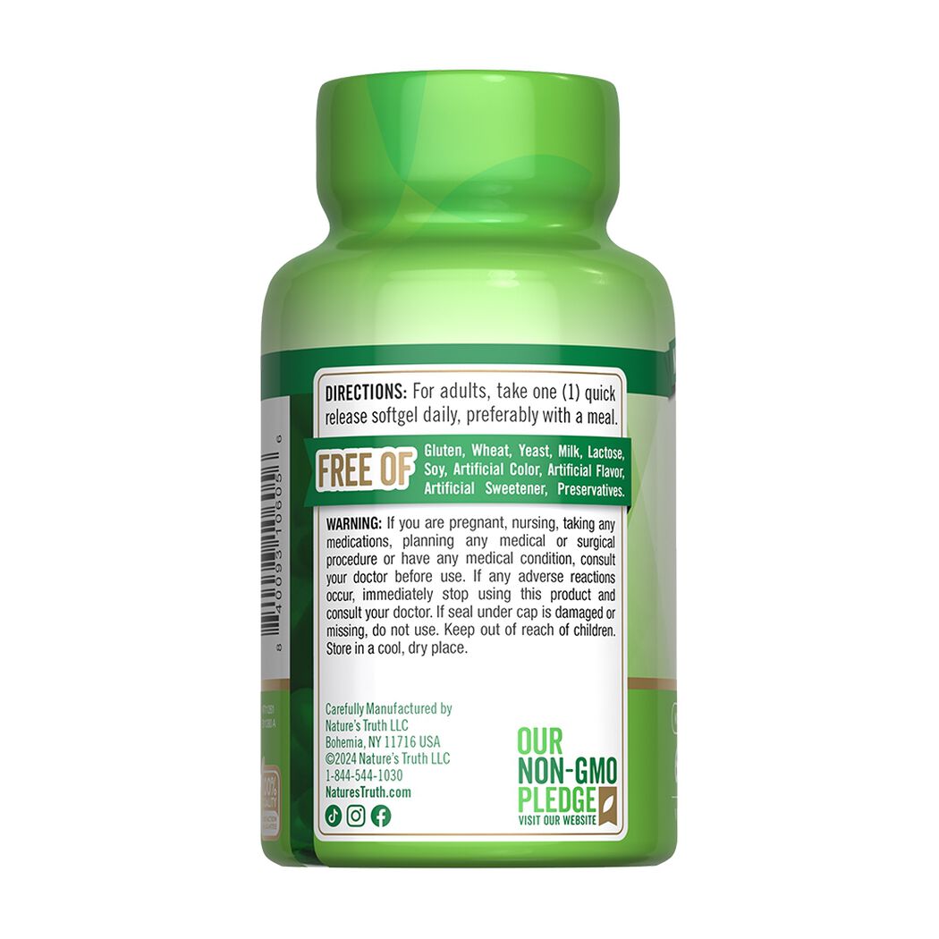 Vitamina E Nature's Truth 1000IU 450Mg 60 un, , large image number 4