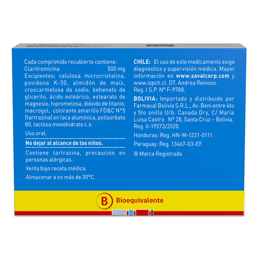 EUROMICINA Claritromicina 500 mg 14 comprimidos, , large image number 1