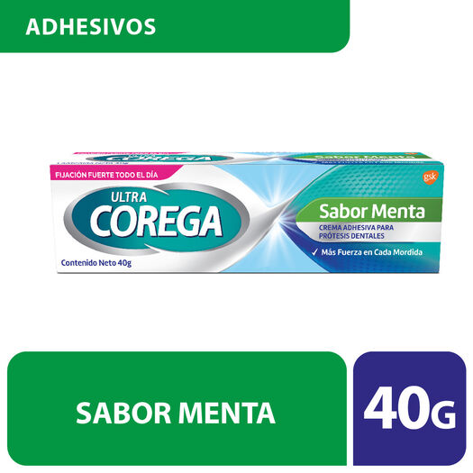 Adhesivo Corega Ultra Protesis Dentales Menta 40 g, , large image number 0